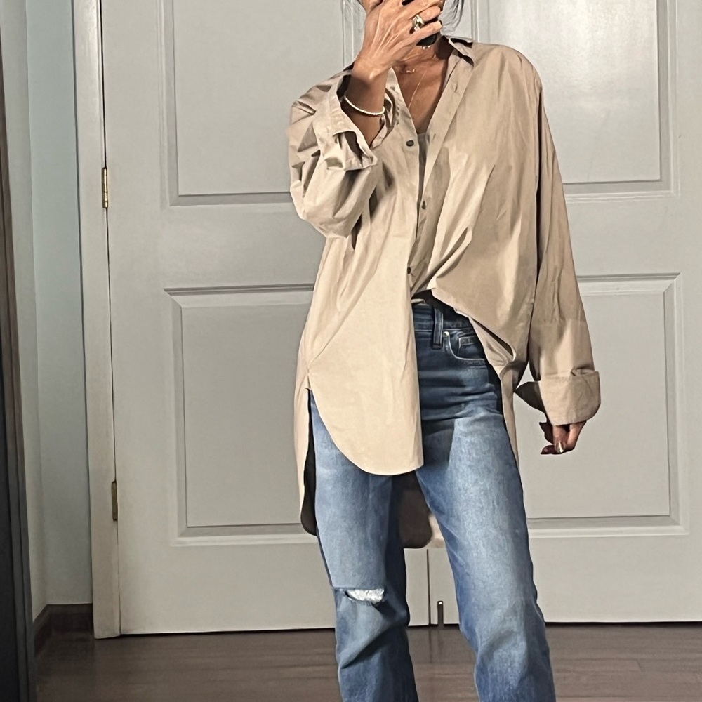 Sofie D’Hoore Brooklyn oversized longline Button Down Shirt size 38